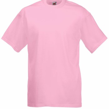 Fruit of the Loom Valueweight Crew Neck T Rosa bomuld Small Herre