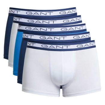 Gant 5P Basic Trunks Blå/Hvid bomuld Large Herre