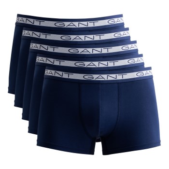 Gant 5P Basic Trunks Marineblå bomuld Large Herre