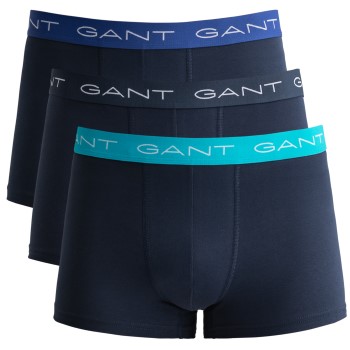 Gant 3P Cotton Jersey Trunks Marine/Blå bomuld Large Herre