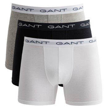 Gant 3P Cotton Stretch Boxer Sort/Hvid bomuld 3XL Herre