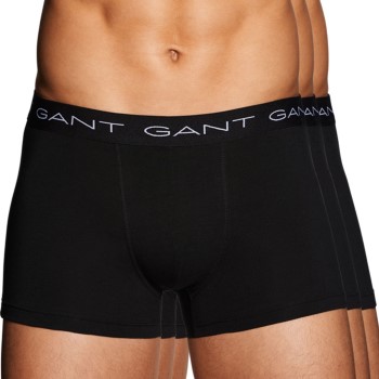 Gant 3P Essential Basic CS Trunks Sort bomuld Small Herre