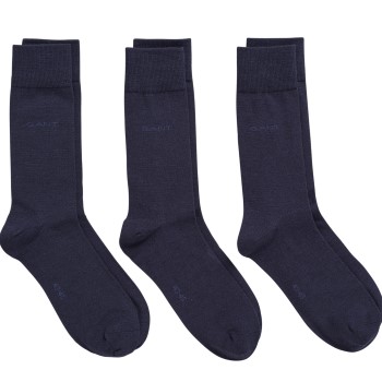 Gant Strømper 3P Wool Sock Marineblå Str 40/42 Herre