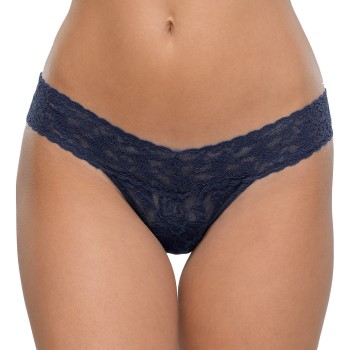 Hanky Panky Trusser 3P Low Rise Thong Marineblå nylon One Size Dame