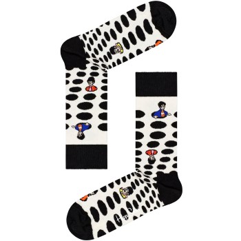 Happy socks Strømper Beatles Dots Sock Hvid bomuld Str 36/40