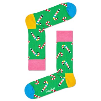 Happy socks Strømper Candy Cane Sock Grøn Mønster bomuld Str 41/46