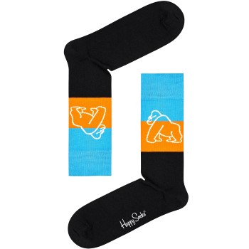 Happy socks Strømper Mountain Gorillas Sock Sort bomuld Str 36/40