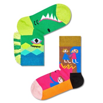 Happy socks Strømper Rock Your Socks Friend Kids Sock Grøn Mønster bomuld 4-6 år Barn