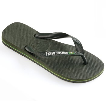 Havaianas Brasil Logo Oliven Str 33/34