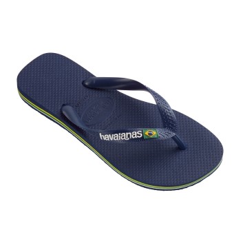 Havaianas Brasil Logo Marineblå Str 43/44