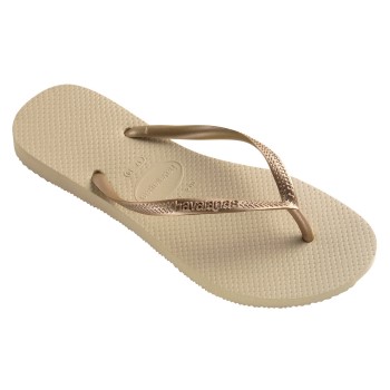 Se Havaianas Kids Slim Guld Str 27/28 Barn ved Timarco