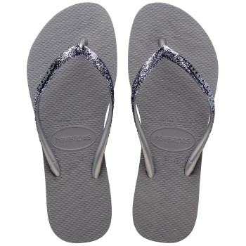 Se Havaianas Slim Glitter II Grå Str 35/36  Dame ved Timarco