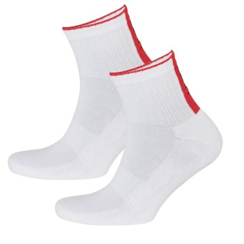 HUGO Strømper 2P Rib Logo Ankle Sock Hvid Str 43/46