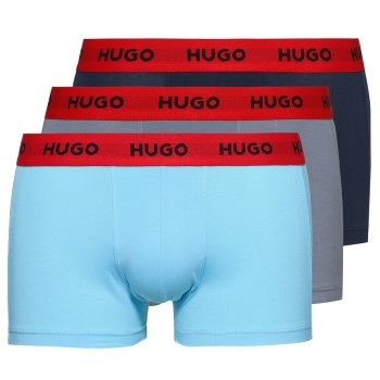 HUGO 3P Triplet Trunk Blå bomuld Large Herre