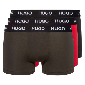 HUGO 3P Triplet Trunk Rød/Grøn bomuld Large Herre