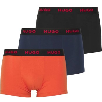 HUGO 3P Triplet Trunk Marine/Rød bomuld Large Herre