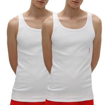 Se HUGO 2P Twin Tank Top Hvid bomuld Medium Herre ved Timarco