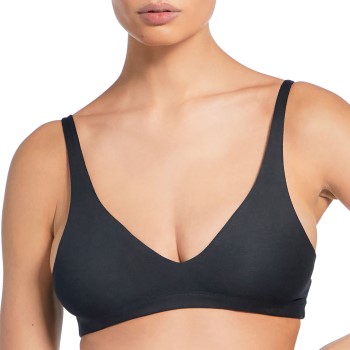 Bread & Boxers Bread and Boxers Triangle Bra Bh Sort økologisk bomuld Medium Dame