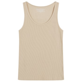 Bread & Boxers Bread and Boxers Women Ribbed Tank Top Beige bomuld Large Dame