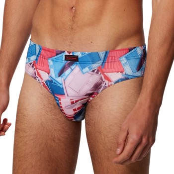 Bruno Banani Beach Life Brief Blå/Rosa polyester Medium Herre