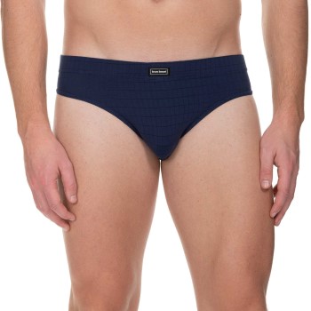 Bruno Banani Check Line 2.0 Sports Brief Marineblå polyamid Large Herre