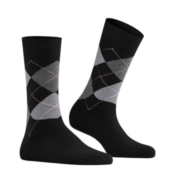 Burlington Strømper Queen Socks Sort/Grå Str 36/41 Dame