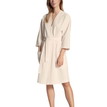 Calida Cosy Shower Bathrobe Creme bomuld Large Dame