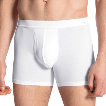 Calida Cotton Code Boxer Brief With Fly Hvid bomuld Large Herre