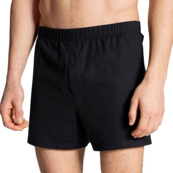 Calida Cotton Code Boxer Shorts With Fly Sort bomuld X-Large Herre