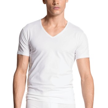 Se Calida Cotton Code V-Shirt Hvid bomuld Small Herre ved Timarco