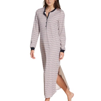 Calida Midnight Stripes Nightsdress Blåstribet bomuld X-Small Dame