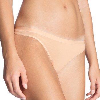 Calida Trusser Natural Comfort Thong Beige bomuld Medium Dame