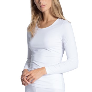 Se Calida Natural Comfort Top Long Sleeve Hvid bomuld Small Dame ved Timarco