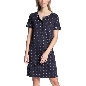 Calida Night Lovers Sleepshirt Mørkblå bomuld Small Dame