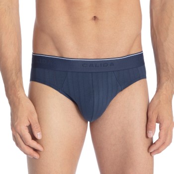 Calida Pure and Style Mini Brief Indigoblå bomuld Large Herre