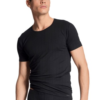 Se Calida Pure and Style T-shirt Sort bomuld X-Large Herre ved Timarco