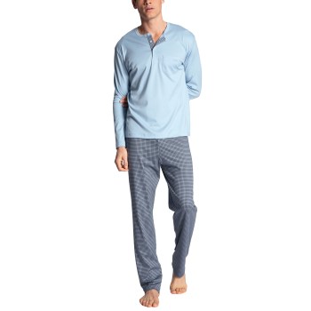 Se Calida Relax Choice Long Sleeve Pyjama Lyseblå bomuld Medium Herre ved Timarco