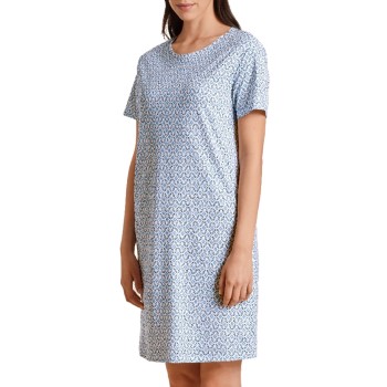 Se Calida Spring Nights Nightshirt Blå Mønster bomuld Small Dame ved Timarco