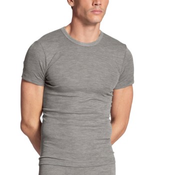 Calida Wool and Silk T-shirt Grå Large Herre