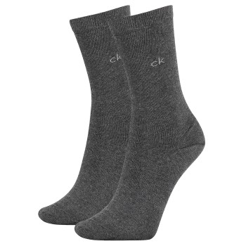 Calvin Klein Legwear Calvin Klein Strømper 2P Annika Flat Knit Sock Mørkgrå  Strl 37/41 Dame