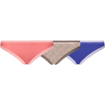 Calvin Klein Trusser 3P Bottoms Up Refresh Bikinis Blå/Rosa nylon Large Dame