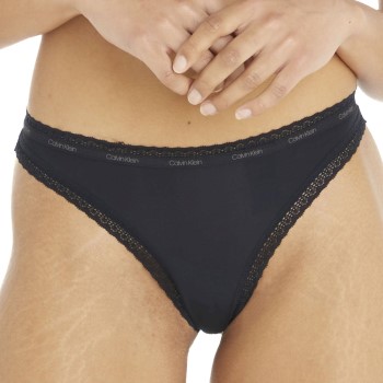 Calvin Klein Trusser Bottoms Up Refresh Thong Sort polyamid Medium Dame