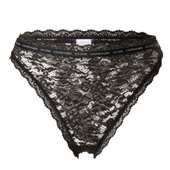 Calvin Klein Trusser CK One Lace Brazilian High Waist Sort nylon Small Dame