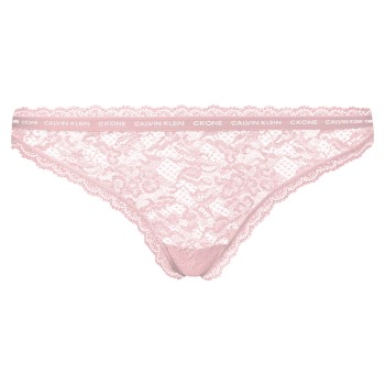 Calvin Klein Trusser CK One Lace Thong Lyserosa nylon Medium Dame