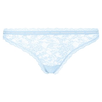 Calvin Klein Trusser CK One Lace Thong Lyseblå nylon Small Dame