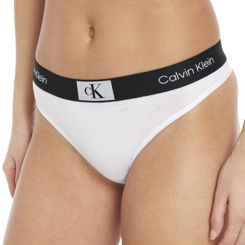 Calvin Klein Trusser CK96 Cotton Thong Hvid bomuld Medium Dame