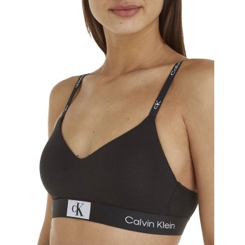 Calvin Klein Bh CK96 String Bralette Sort bomuld Large Dame