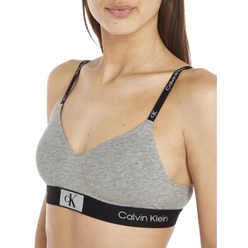 Calvin Klein Bh CK96 String Bralette Lysegrå bomuld Medium Dame