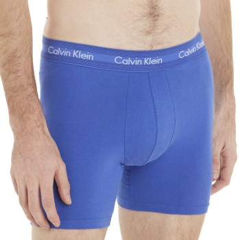 Calvin Klein 3P Cotton Stretch Boxer Brief Blå bomuld Medium Herre