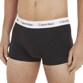 Calvin Klein 3P Cotton Stretch Low Rise Trunks Sort bomuld Large Herre